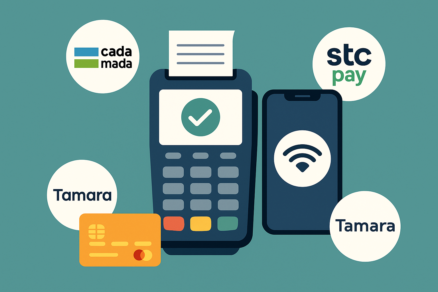 أدوات الدفع الإلكتروني في السعودية (مدى – STC Pay – تمارا)