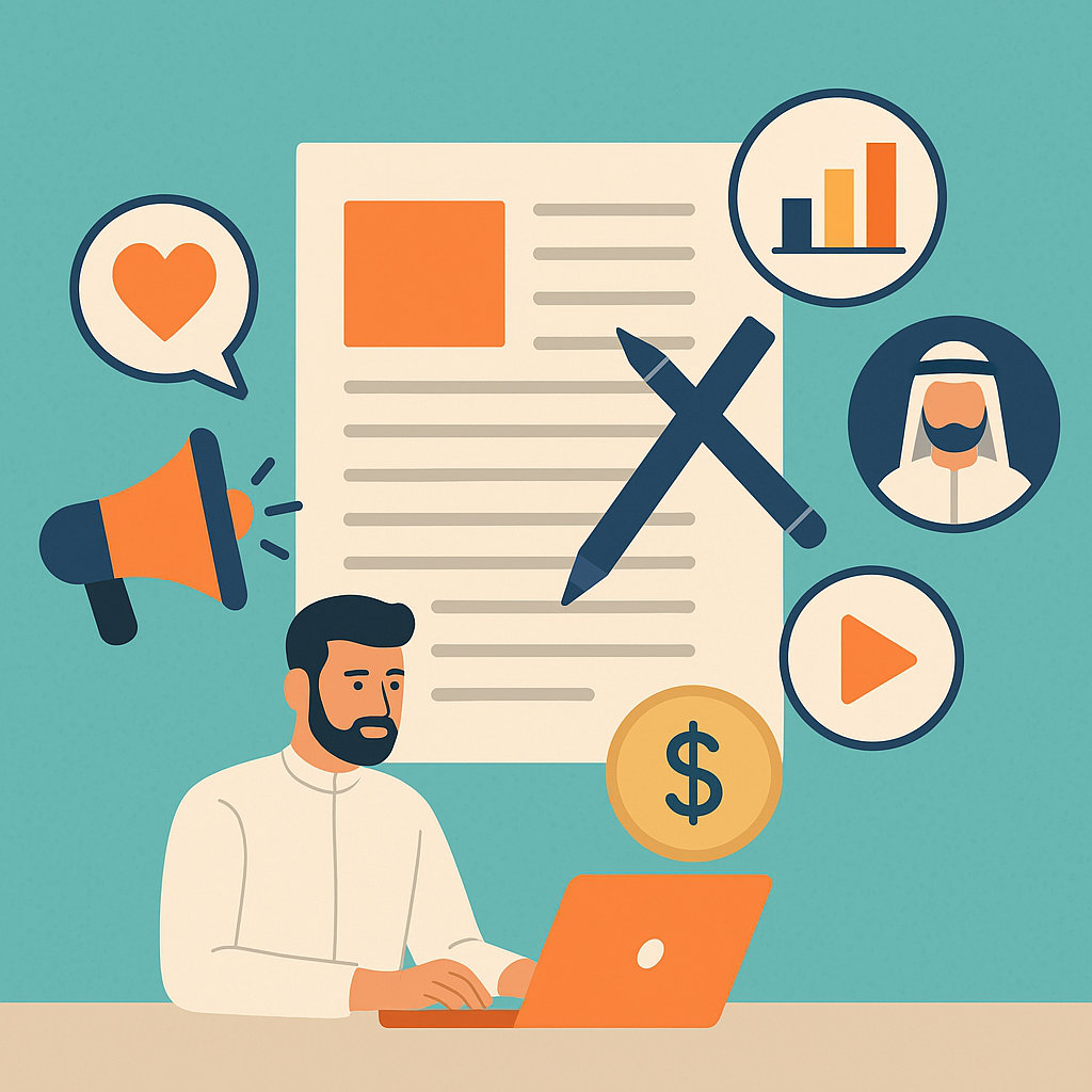 كتابة محتوى يجذب العملاء في الخليج 2025.