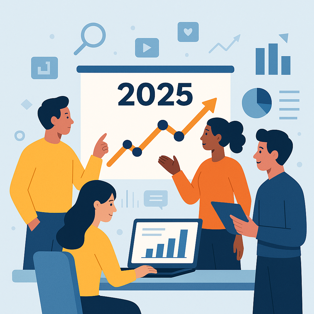 التسويق الرقمي 2025 - اتجاهات وتقنيات حديثة