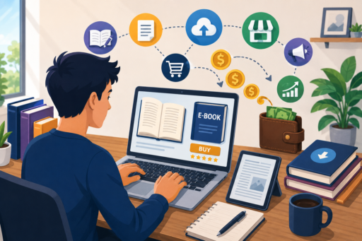 كيفية الربح من بيع الكتب الإلكترونية في 2026 (دليل شامل للمبتدئين) الربح من بيع الكتب الإلكترونية